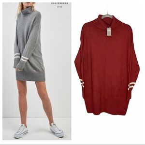 HOLLISTER Stripe Knit High Neck Dress Size S‎